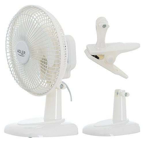 Adler AD 7317 fehér csíptethető asztali ventilátor